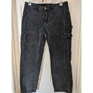 5 star general Corduroy Mens 26x31 Cargo Pants Black Y2k Baggy